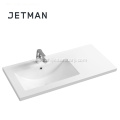 Porcelain material bathroom square table lelf wash basin